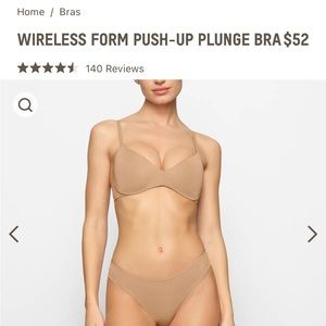 Skims wireless plunge bra 34b